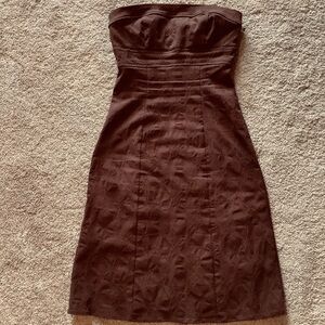 💜3/$30 Chocolate Brown Strapless Sundress 5/6